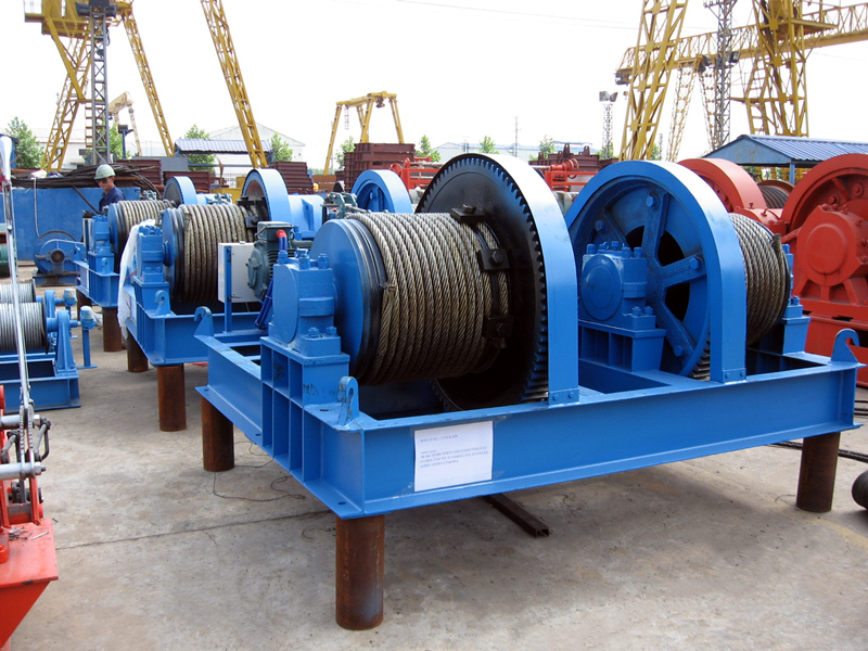 double winch drum electric winch equipment