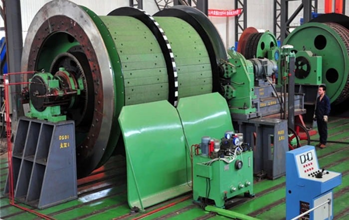 single rope widing mine hoist winch