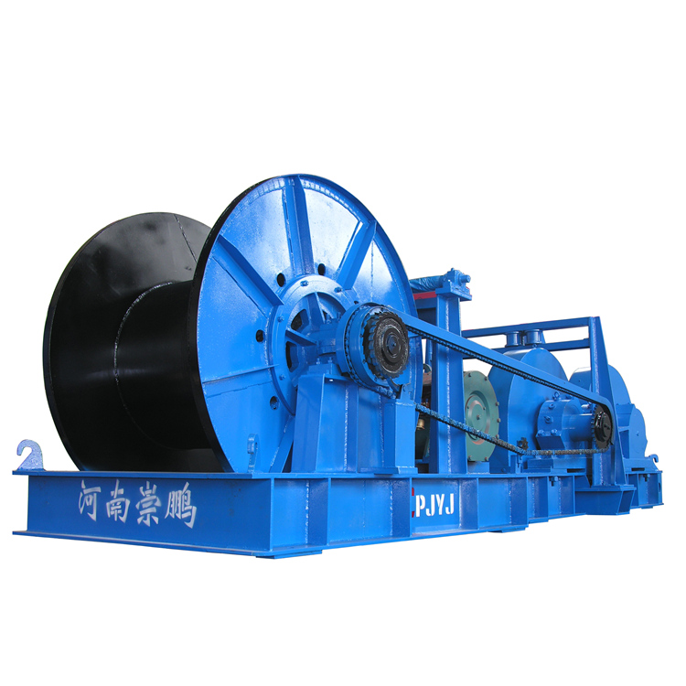 Winch for long ropes capacity