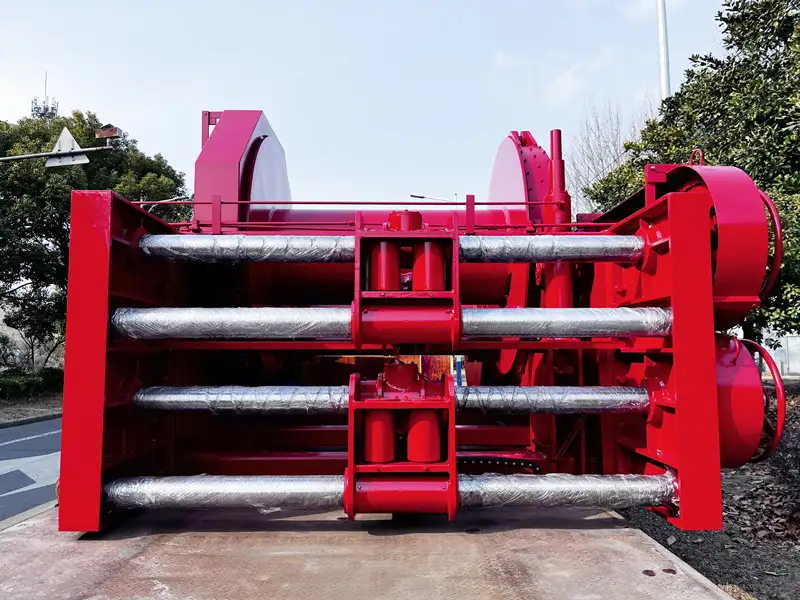 45T double drum waterfall marine winch with spooling device