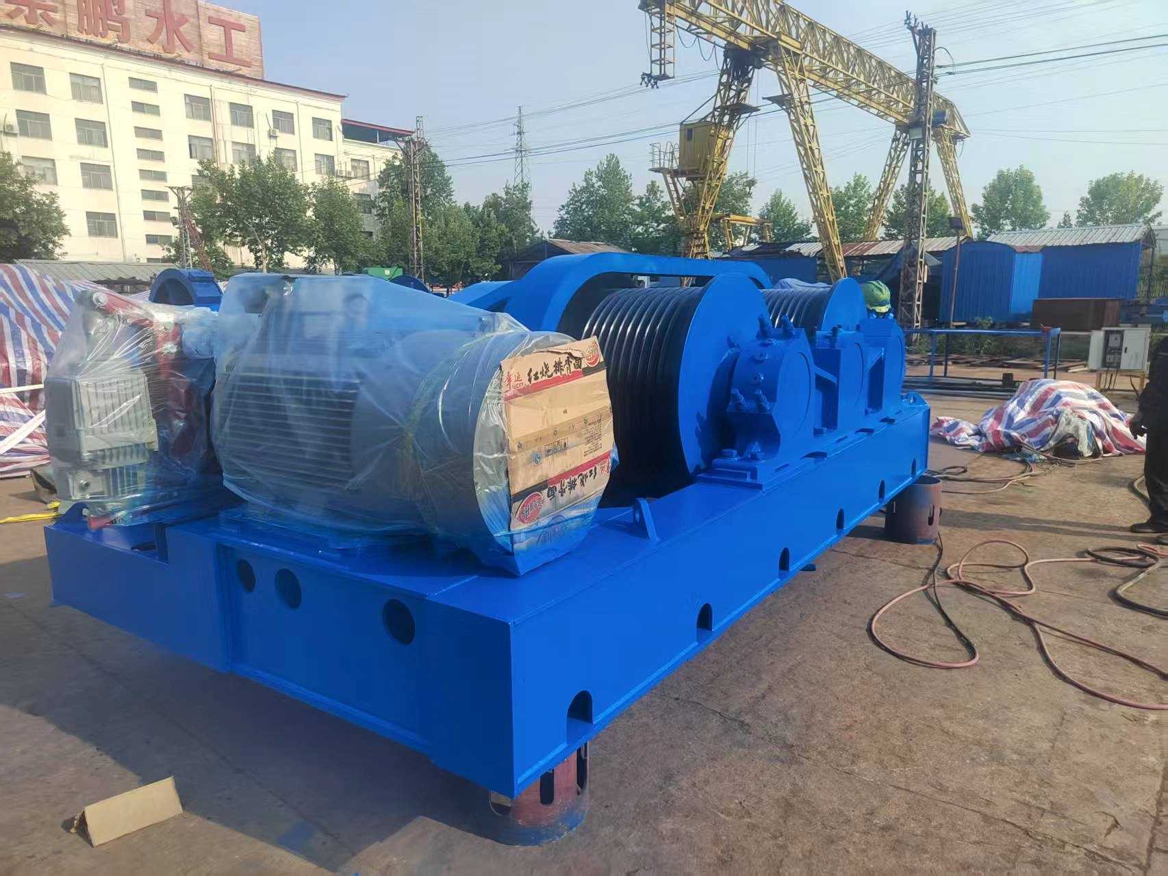 20T JMM friction double drum winch for pulling vessel 20T JMM friction double drum winch for pulling vessel