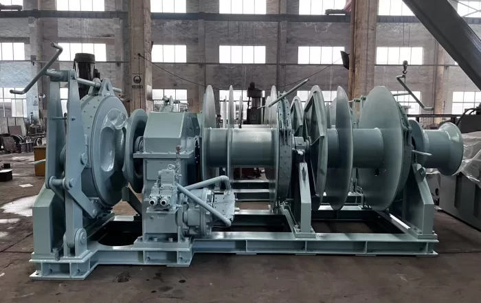 56mm hydraulic anchor mooring windlass - single gypsy wheel and double mooring drum