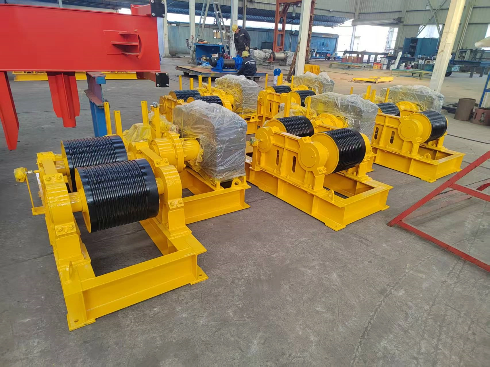 6T Electric JMM friction double drum winch for cable pulling 6T Electric JMM friction double drum winch for cable pulling